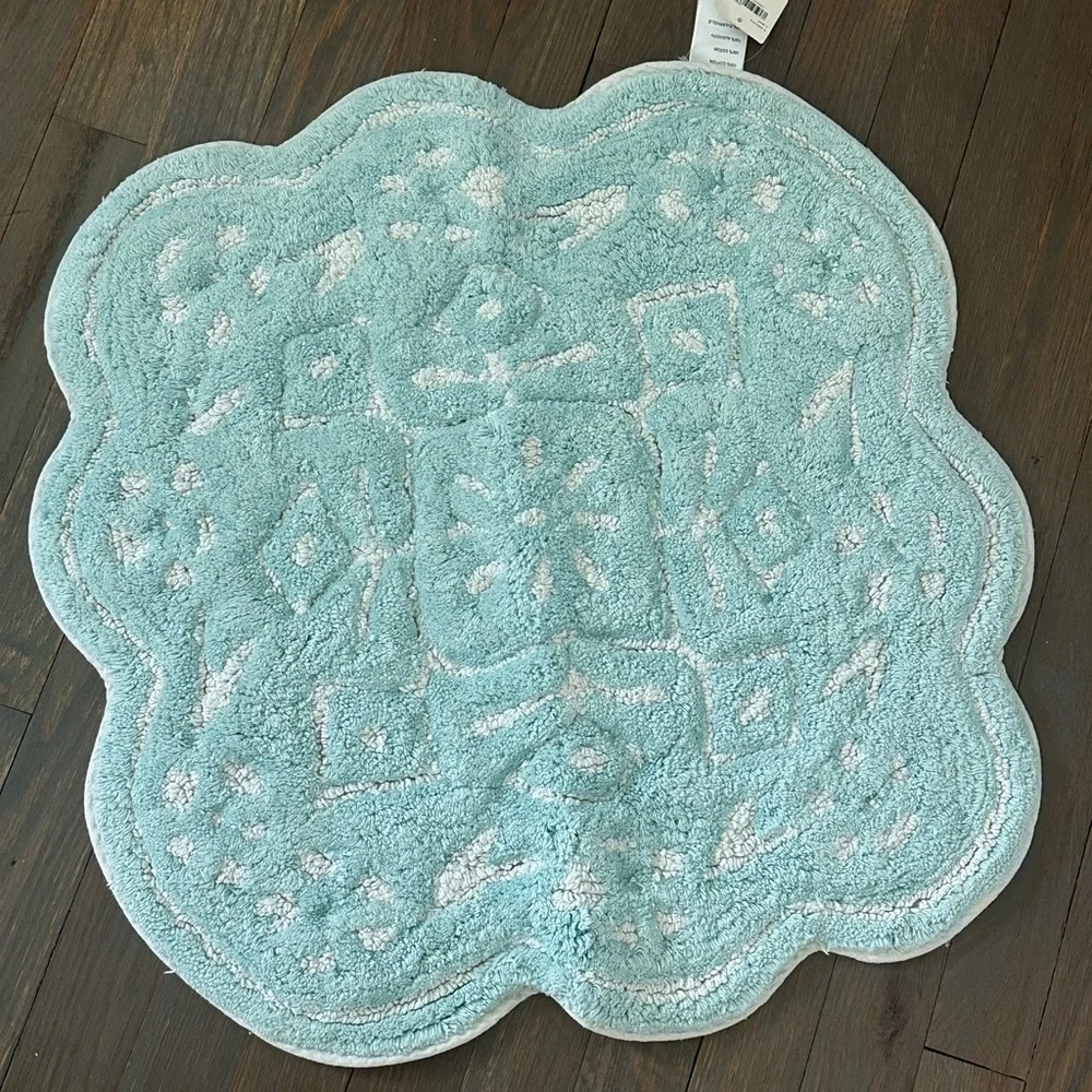Anthropologie MOSAIC TILE BATH MAT NWT Mint